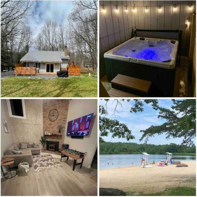 Modern Home Near Lake W Hottub, Game Room, Fireplace Albrightsville エクステリア 写真